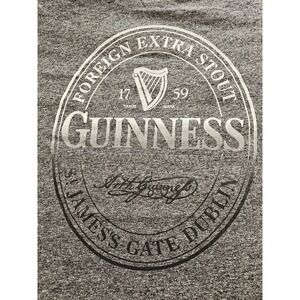 Guinness Foreign Extra Stout St. James Gate Dublin Relaxed Fit Gray T-Shirt, XL
